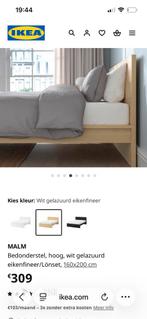 Malm eiken bed 160x200, Huis en Inrichting, Slaapkamer | Bedden, Ophalen, Zo goed als nieuw, 200 cm, 160 cm