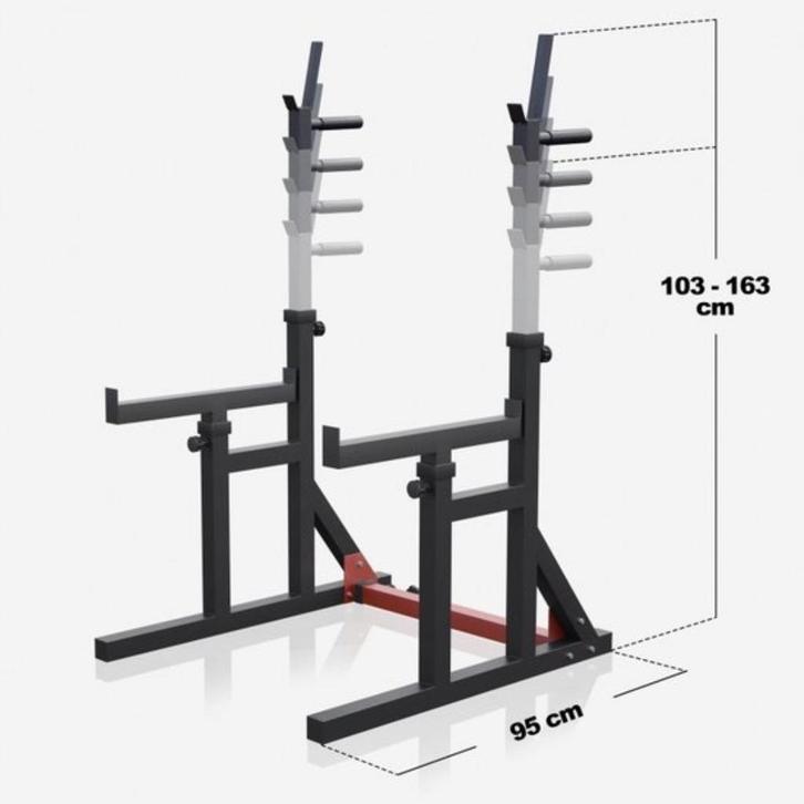 Fitness Set. Bench, rack, bar, gewichten., Sports & Fitness, Appareils de fitness, Comme neuf, Centrale électrique, Bras, Jambes