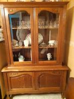 Mooie vitrinekast, prima staat, eiken,, Huis en Inrichting, Ophalen, Zo goed als nieuw, 150 tot 200 cm, 25 tot 50 cm