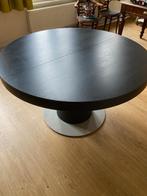 Ronde uitschuifbare eetkamer tafel Granada Boconcept zwart, Huis en Inrichting, 100 tot 150 cm, 100 tot 150 cm, Rond, Zo goed als nieuw