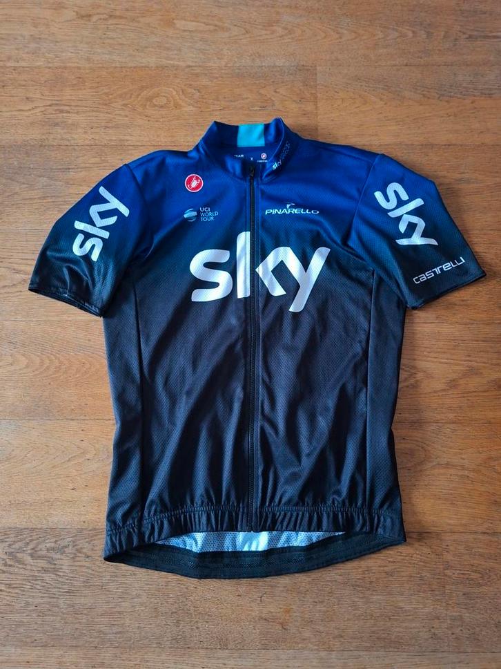 Castelli Team Sky Fietsshirt XL, Fietsen en Brommers, Fietsaccessoires | Fietskleding, Zo goed als nieuw, XL, Ophalen of Verzenden