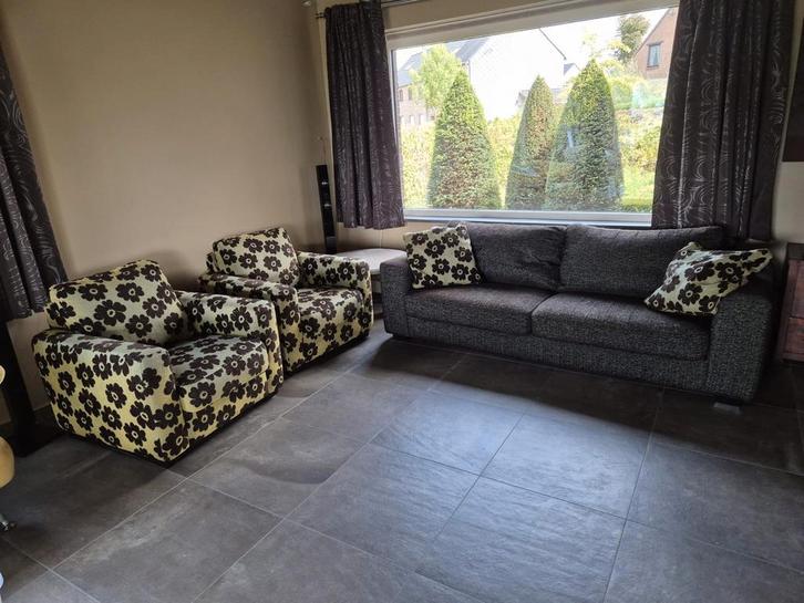 Comfortabele zetelset, Huis en Inrichting, Zetels | Complete zithoeken, Gebruikt, Stof, Ophalen
