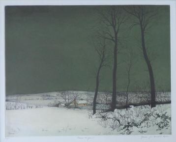 LEO PIRON / PLEINE NEIGE / KLEURETS / 71x83cm / KADER / 1940 disponible aux enchères