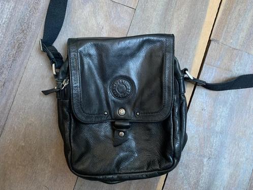Lancaster handtas schoudertas zacht zwart leer met patina, Handtassen en Accessoires, Tassen | Schoudertassen, Gebruikt, Overige merken
