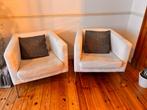 Witte kubusstoelen / zetel set (2 stuks), Ophalen, Gebruikt, Eenpersoons, Minder dan 75 cm