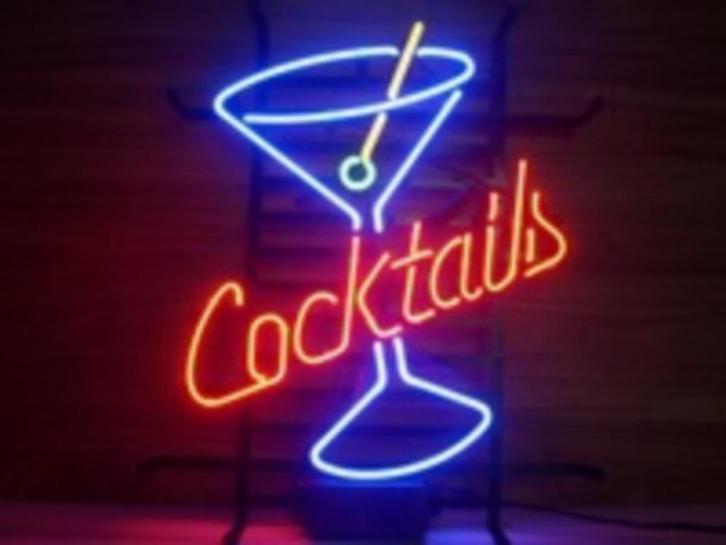 Cocktails glass neon veel andere mancave bar gameroom neons, Verzamelen, Merken en Reclamevoorwerpen, Nieuw, Lichtbak of (neon) lamp