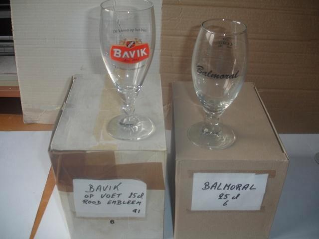6 + 6 bierglazen Bavik en Balmoral voor € 2,00, Verzamelen, Biermerken, Zo goed als nieuw, Glas of Glazen, Overige merken, Ophalen of Verzenden
