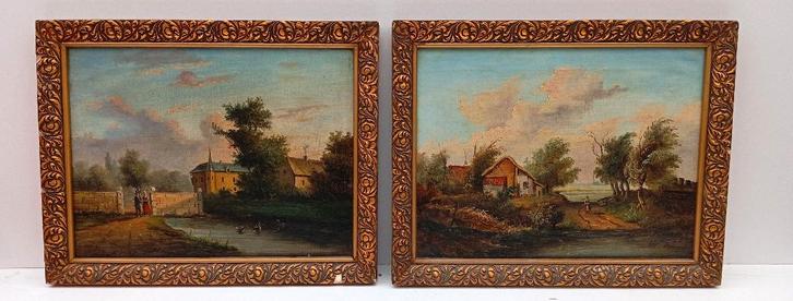 2 tableaux très anciens, Antiquités & Art, Art | Peinture | Classique, Enlèvement ou Envoi