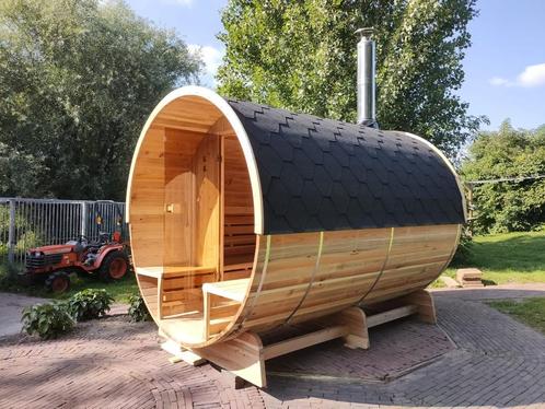 Barrel Sauna Red Cedar TR-310, Gratis sauna installatie!!!, Sports & Fitness, Sauna, Neuf, Sauna complet, Enlèvement ou Envoi