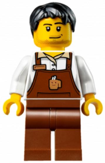 Lego figuur hol098 Christmas Train Ride Barista (4) beschikbaar voor biedingen