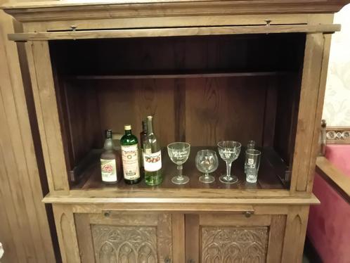 Prachtig salon met bar- of bureaukast, Antiek en Kunst, Antiek | Meubels | Kasten, Ophalen