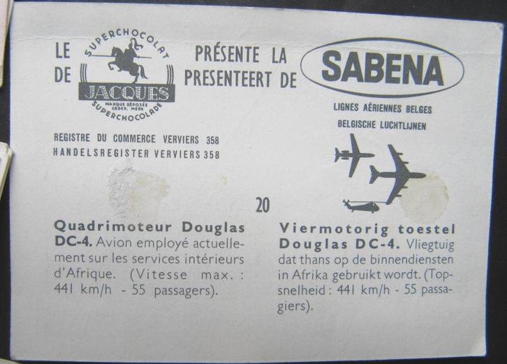 Chromos Chocolats Jacques Sabena, Sports insolites, etc..., Verzamelen, Overige Verzamelen, Gebruikt, Ophalen