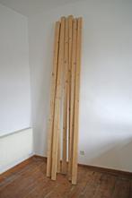 Madriers en bois massif (268 et 281 cm x 4,4 x 6,8 cm), Bricolage & Construction, Comme neuf, Poutre, Enlèvement, Pin