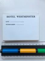 Notities blaadjes hotel Westminster Oostende, Ophalen of Verzenden, Zo goed als nieuw