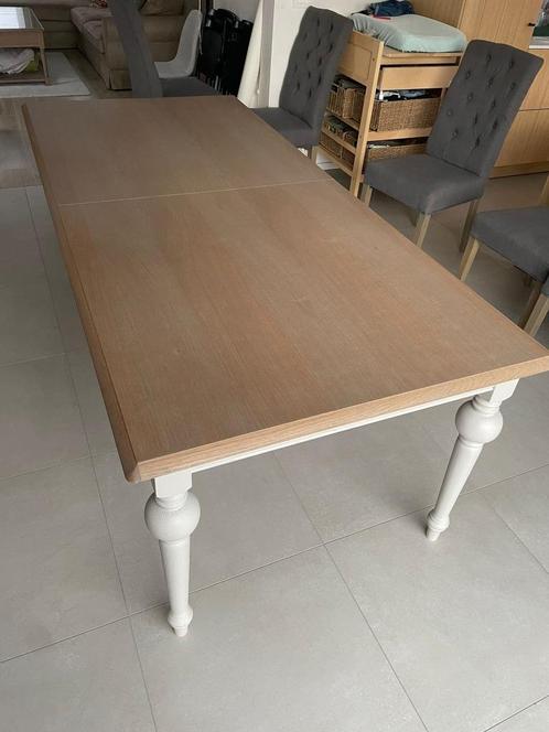 Eettafel eik landelijk 220/270cm x 100cm x 77,5cm, Huis en Inrichting, Tafels | Eettafels, Gebruikt, 100 tot 150 cm, 200 cm of meer