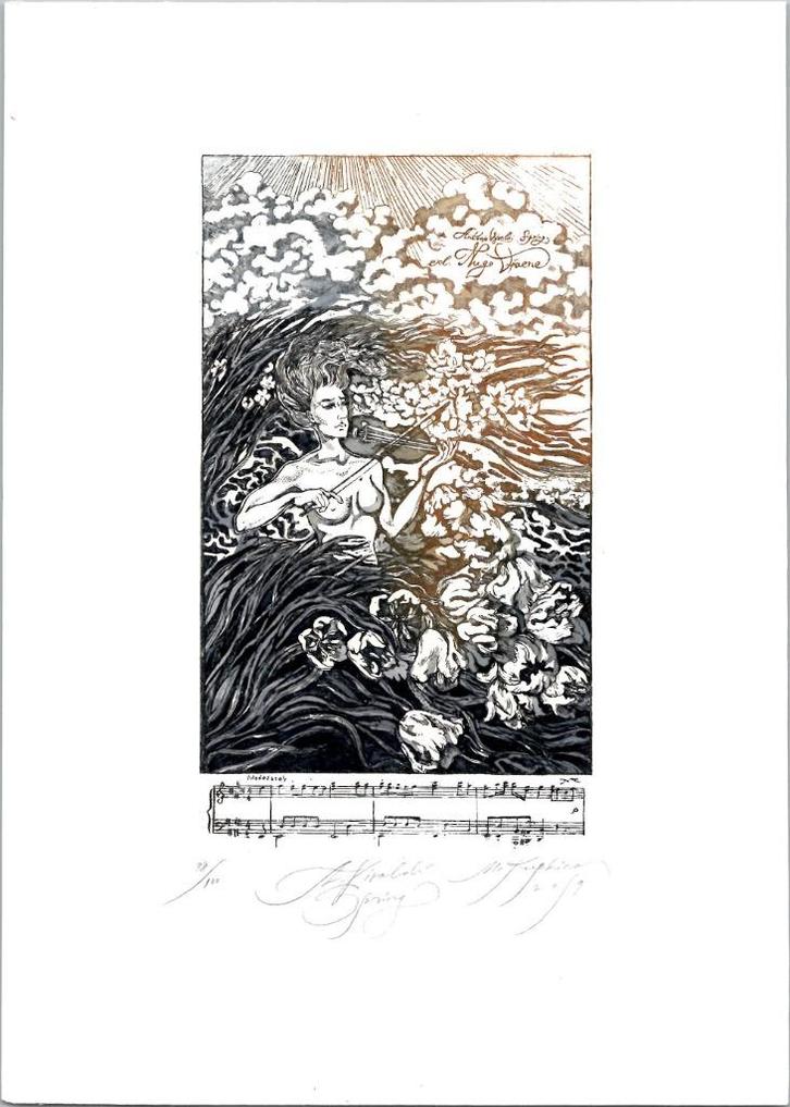 Ex Libris - Bookplate, Antiek en Kunst, Kunst | Etsen en Gravures, Verzenden