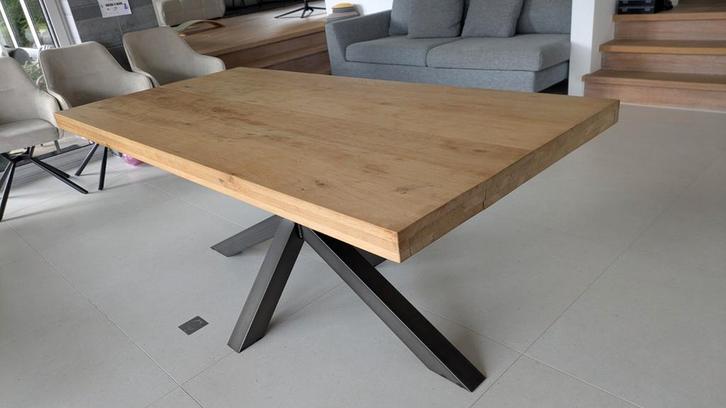 Massief Eikenhouten Eettafel - 190x90x78 cm, Huis en Inrichting, Tafels | Eettafels, Gebruikt, 50 tot 100 cm, 150 tot 200 cm, Vijf personen of meer