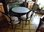 antieke ronde tafel met marmeren blad, Ophalen