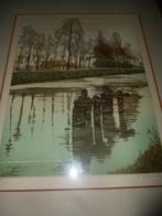 gesigneerde ets Francis Hebbelinck, Antiek en Kunst, Ophalen of Verzenden