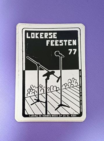 sticker Lokerse feesten  1977 beschikbaar voor biedingen