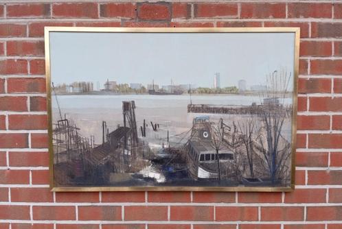 schilderij COUMANS RAYMOND (1922-2001) scheldezicht, Antiek en Kunst, Kunst | Schilderijen | Klassiek, Ophalen of Verzenden