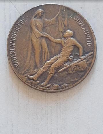 België WW1 koperen medaille 1914 Kardinaal Mercier beschikbaar voor biedingen
