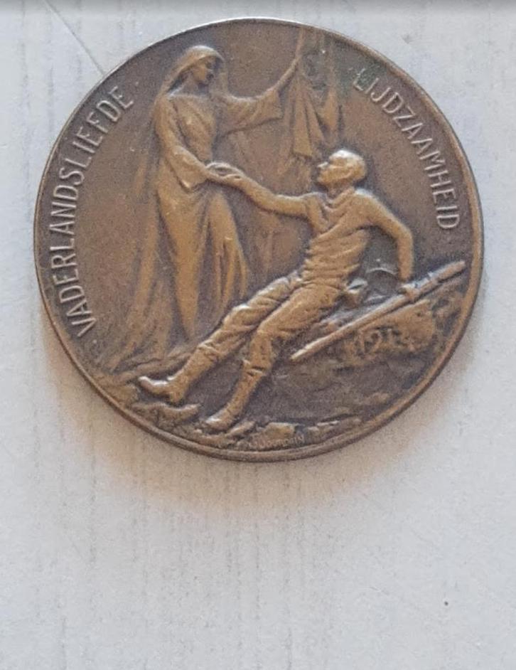 België WW1 koperen medaille 1914 Kardinaal Mercier, Postzegels en Munten, Munten | België, Losse munt, Verzenden