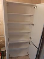 Witte kast met 6 planken en 4 deuren., Ophalen, Gebruikt