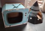 Kartonnen tv en tipi  voor katten., Dieren en Toebehoren, Ophalen, Zo goed als nieuw