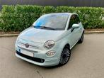 Fiat 500 1.0 MHEV ✅ Airco | Pano dak | GPS | Bluetooth, Auto's, Voorwielaandrijving, Euro 6, Lederen bekleding, Blauw