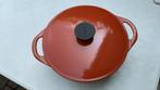 Le Creuset  24 cm, Gietijzer, Ophalen of Verzenden, Zo goed als nieuw, Keramische plaat