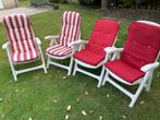 Tuinkussens- rode/streepje, Tuin en Terras, Tuinmeubel-accessoires, Ophalen, Gebruikt