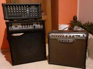 2x Versterker 1x Mixer (LOT), Muziek en Instrumenten, Ophalen, Gebruikt