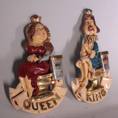 Toilet Queen en King – Toiletbord Set van 2, Huis en Inrichting, Woonaccessoires | Tekstborden en Spreuken, Nieuw, Ophalen of Verzenden