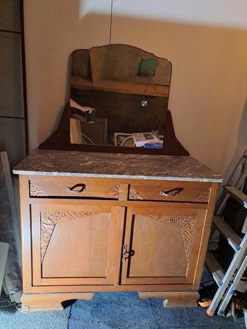 antieke kaptafel met spiegel  beschikbaar voor biedingen