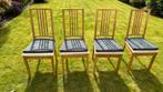 4 IKEA BÖRJE stoelen in houtkleur, Vier, Gebruikt, Hout, Overige kleuren