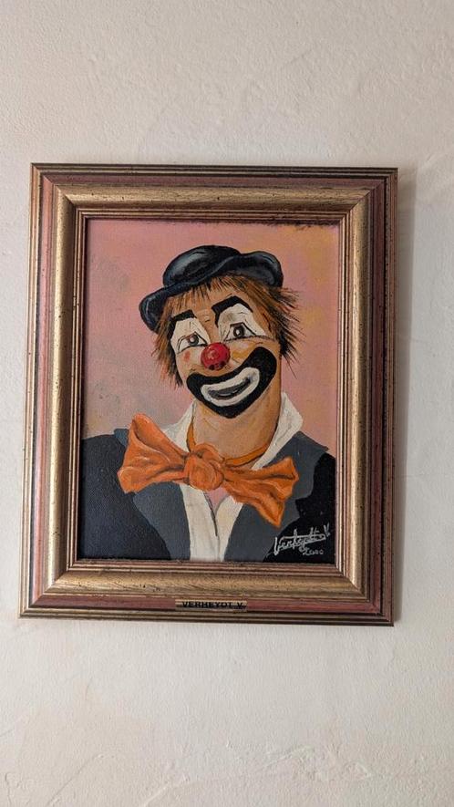Vital Verheydt schilderij clown, Antiek en Kunst, Kunst | Schilderijen | Modern, Ophalen
