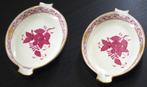 2 handgeschilderde asbakken van Herend porselein, Antiek en Kunst, Ophalen of Verzenden
