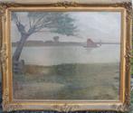 Tony Van Os (1886-1945): Scheldezicht (O/D, 116 x 98 cm), Antiek en Kunst, Ophalen