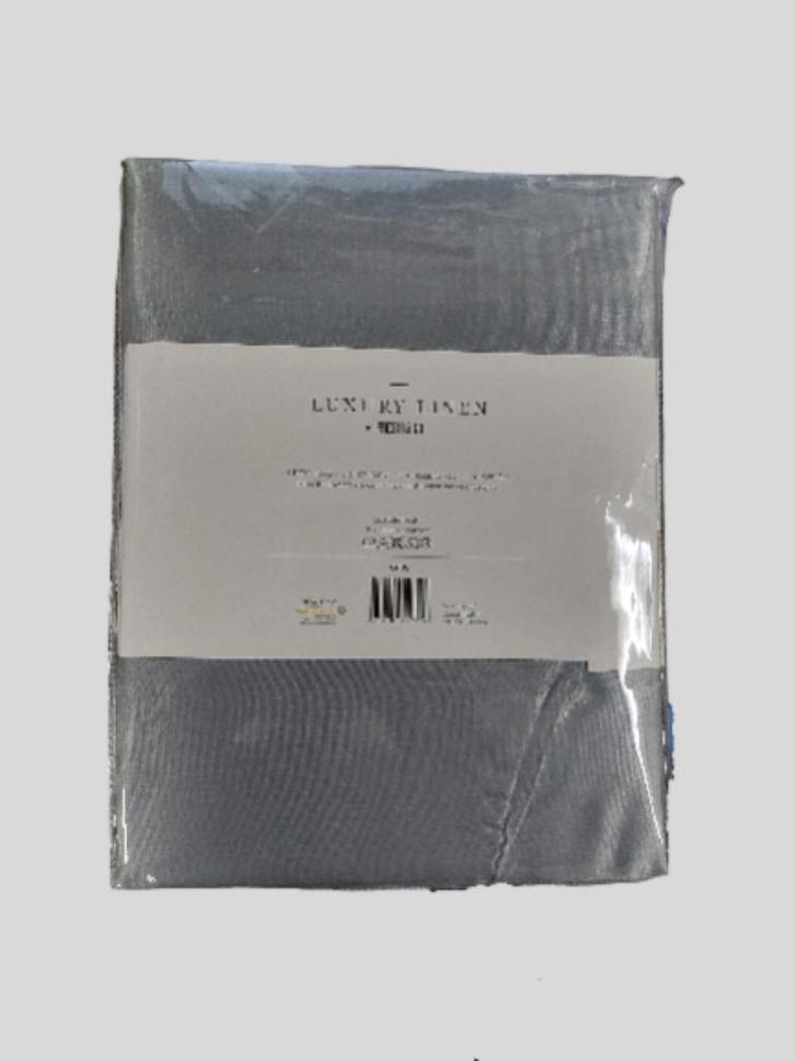 Dekbedovertrek Luxury Linen – donkergrijs - een persoon, Huis en Inrichting, Slaapkamer | Beddengoed, Nieuw, Dekbedovertrek, Eenpersoons