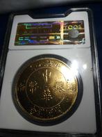 Prachtige Chinese dragon dollar in laag puur prachtig goud, Ophalen of Verzenden