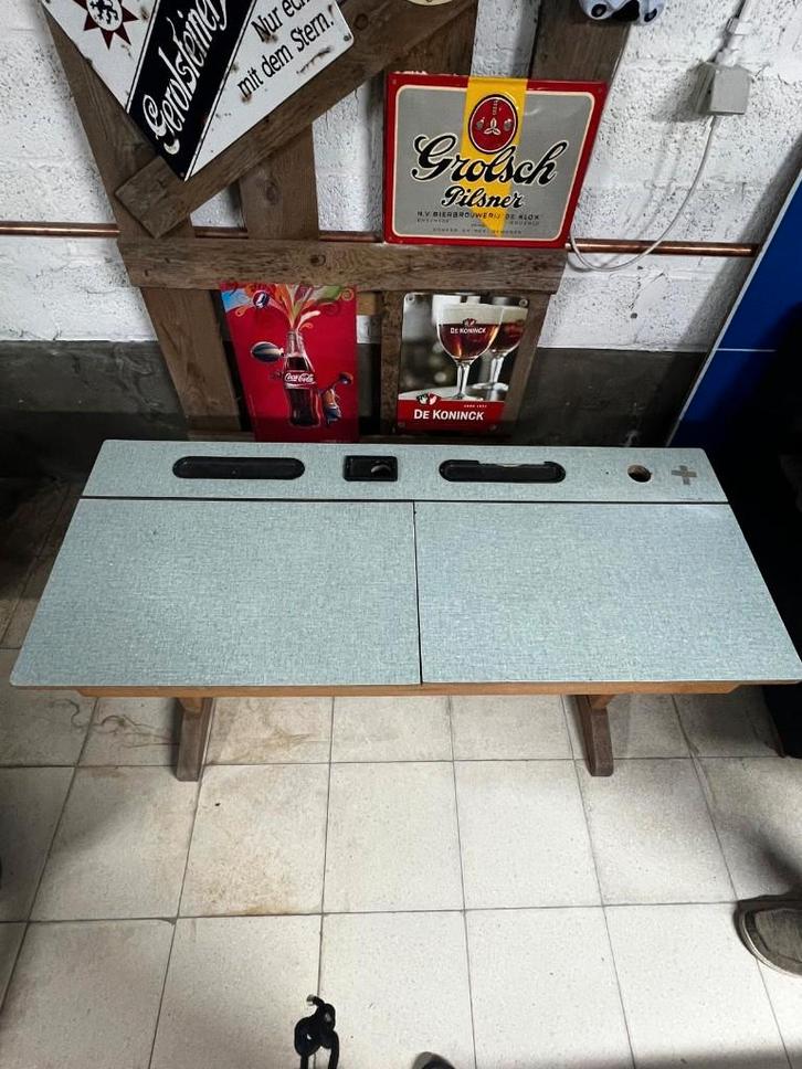 Bureau d'école double vintage DOX, Antiquités & Art, Antiquités | Meubles | Tables, Enlèvement