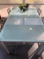Plateau en verre sablé 90x150, Ophalen, Gebruikt, Glas, Vijf personen of meer