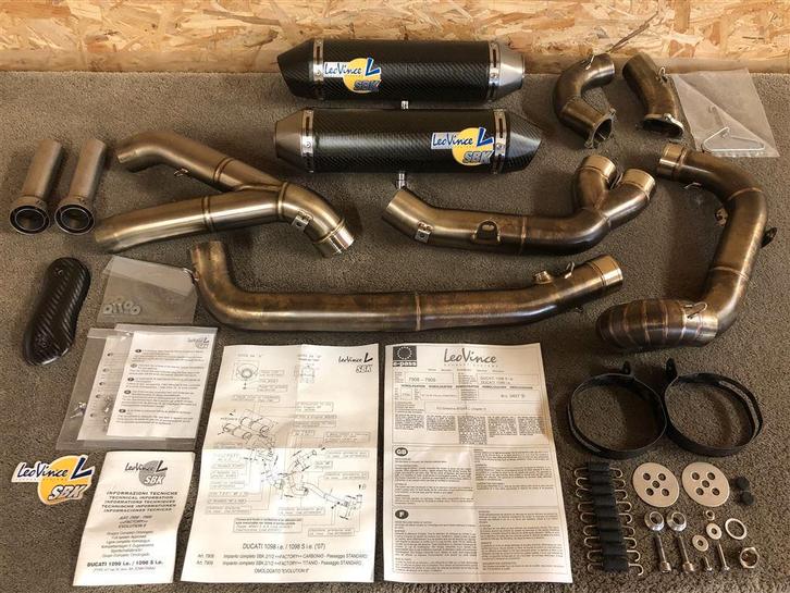 LeoVince Factory uitlaat Ducati 1098 1098S 07-08 848 08-09, Motoren, Onderdelen | Ducati, Gebruikt, Ophalen of Verzenden