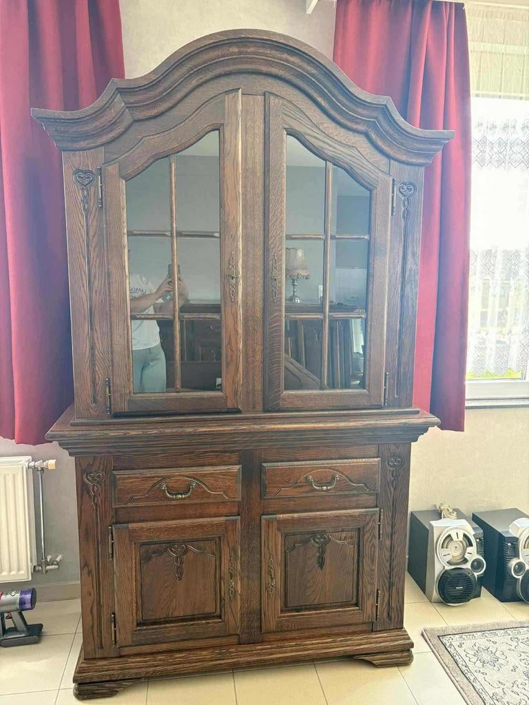 Eiken barkast/dressoir, Huis en Inrichting, Kasten | Dressoirs, Zo goed als nieuw, Met lade(s), Met deur(en), Met plank(en), Eikenhout