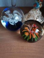 Press papier glazen bollen, Ophalen
