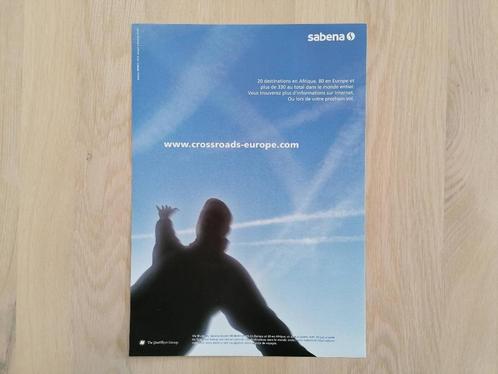 Sabena Poster Qualiflyer Group 1990's Person in Shadow E016E, Verzamelen, Sabenasouvenirs, Nieuw, Ophalen of Verzenden