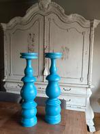 2 kandelaars in vol hout, Ophalen, Zo goed als nieuw, Hout