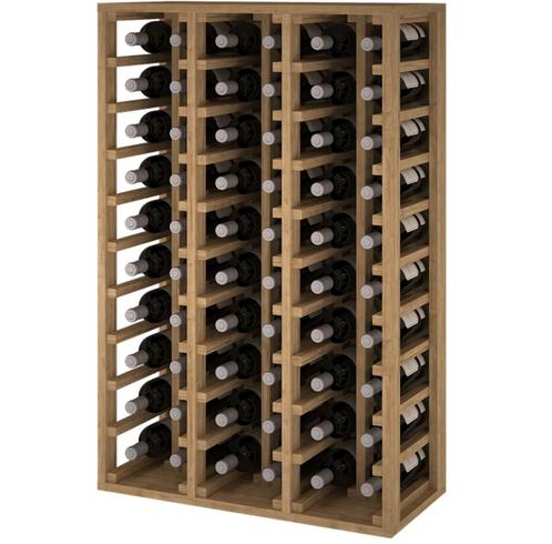 Grenen wijnflessenrek voor 60 flessen, Huis en Inrichting, Woonaccessoires | Wijnrekken, Nieuw, 75 cm of meer, Hout, 25 flessen of meer