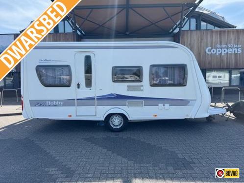 Hobby Excellent 455 UF 2009 Mover,Airco,Tent!, Caravans en Kamperen, Caravans, tot en met 4, 1000 - 1250 kg, Rondzit, Hobby, Lengtebed